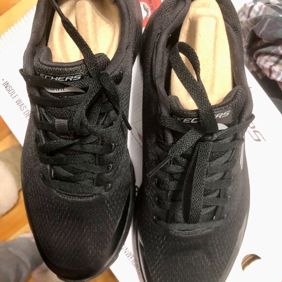 NIB SKECHERS ARCH FIT MENS BLACK EXTRA WIDE FIT WALKING SHOES SIZE 11 232040WW - Picture 4 of 7